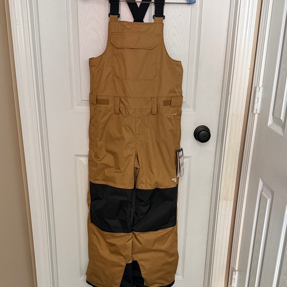 The North Face Tan and Black Overalls